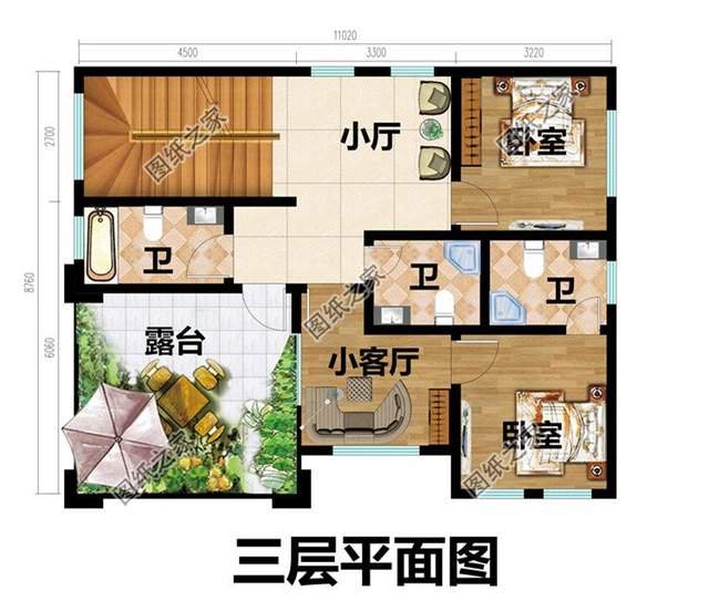 三層帶地下室農(nóng)村別墅，增加使用空間，既防潮還能儲(chǔ)物