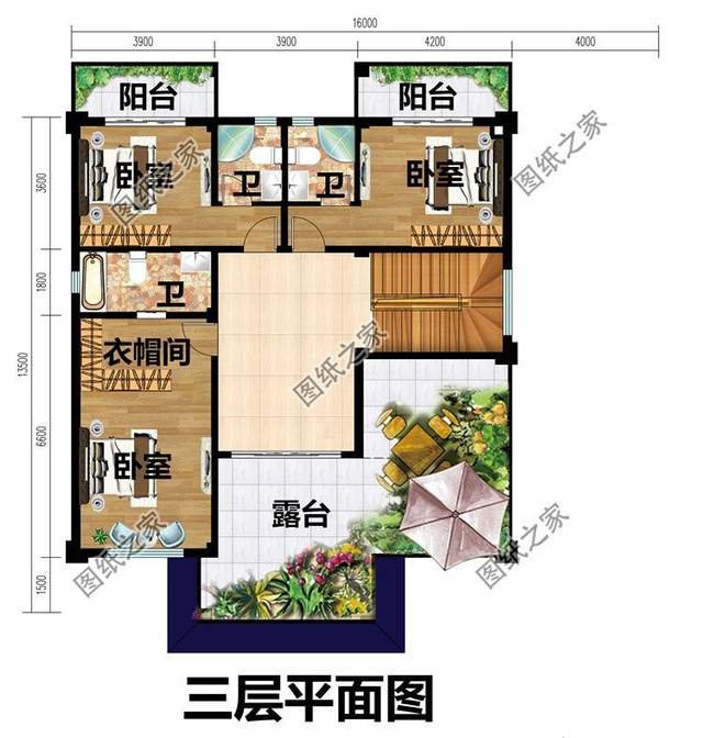 三層帶地下室農(nóng)村別墅，增加使用空間，既防潮還能儲(chǔ)物