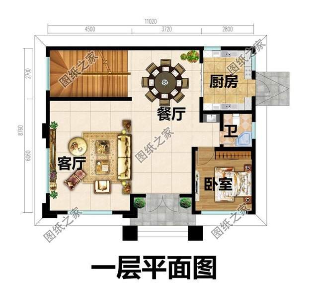 三層帶地下室農(nóng)村別墅，增加使用空間，既防潮還能儲(chǔ)物