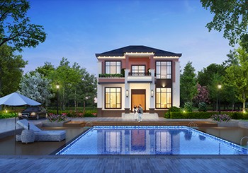 二層帶獨立廚房鄉(xiāng)村別墅設計圖，外觀時尚大氣，這布局看了都愛！