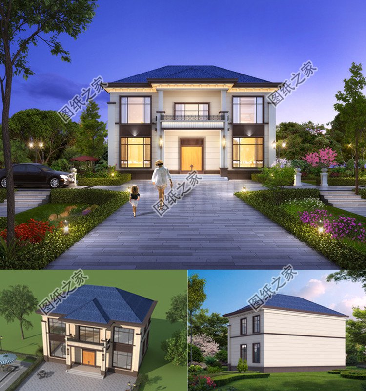 現(xiàn)代風(fēng)二層別墅效果圖