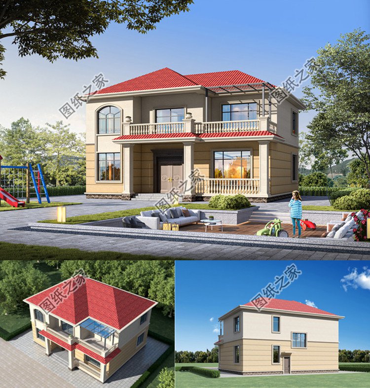 獨(dú)棟雙廚房二層設(shè)計(jì)圖效果圖