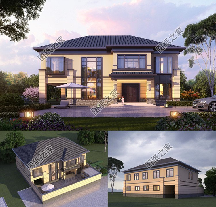 四開間的二層別墅設(shè)計(jì)圖效果圖