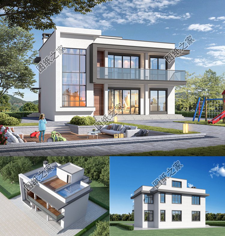 時尚耐看二層農(nóng)村別墅設(shè)計圖效果圖