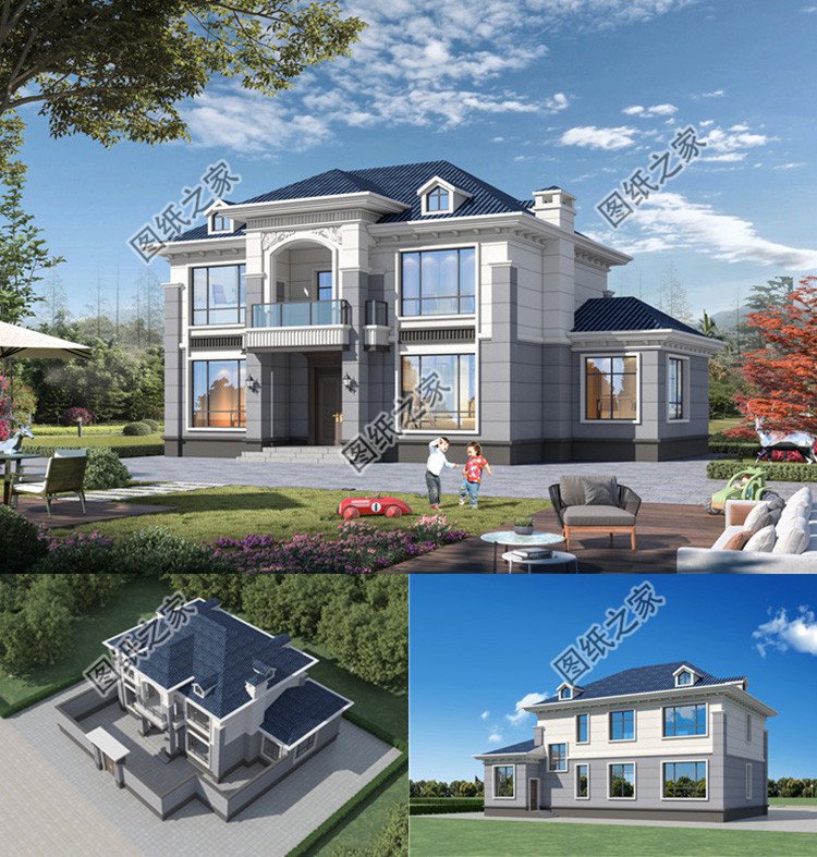 實(shí)用型二層別墅設(shè)計(jì)圖效果圖