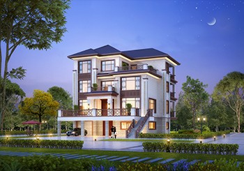 帶框架層的四層別墅設(shè)計(jì)圖，框架層功能布局很多，很實(shí)用