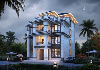 高端大氣的農(nóng)村四層樓房別墅設(shè)計(jì)圖，戶(hù)型真不錯(cuò)，占地130多平