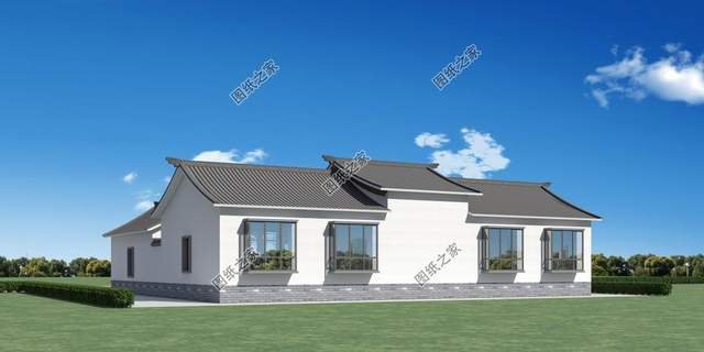 一層中式養(yǎng)老房效果圖，經(jīng)濟的造價成本，受到廣大建房者喜愛