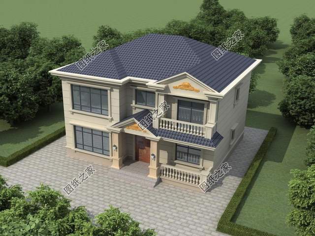 兩層歐式別墅設(shè)計(jì)圖，足夠一家人使用，戶型緊湊功能齊全