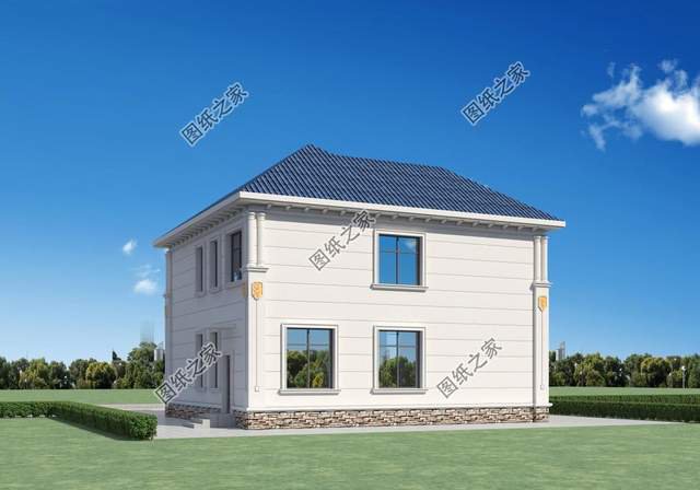 兩層歐式別墅設(shè)計(jì)圖，足夠一家人使用，戶型緊湊功能齊全