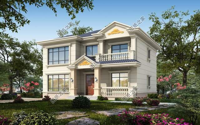 兩層歐式別墅設(shè)計(jì)圖，足夠一家人使用，戶型緊湊功能齊全