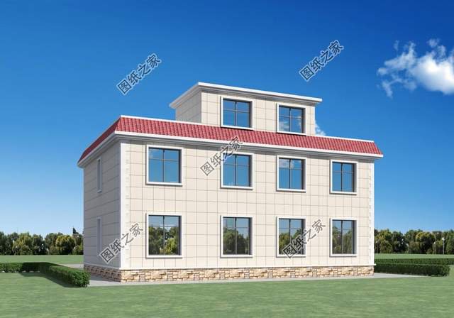 兩層歐式別墅設(shè)計(jì)圖，足夠一家人使用，戶型緊湊功能齊全