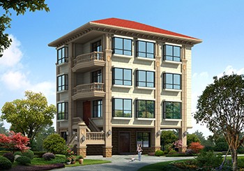 12x10米帶架空層的四層別墅設(shè)計(jì)方案，南北通透好格局！