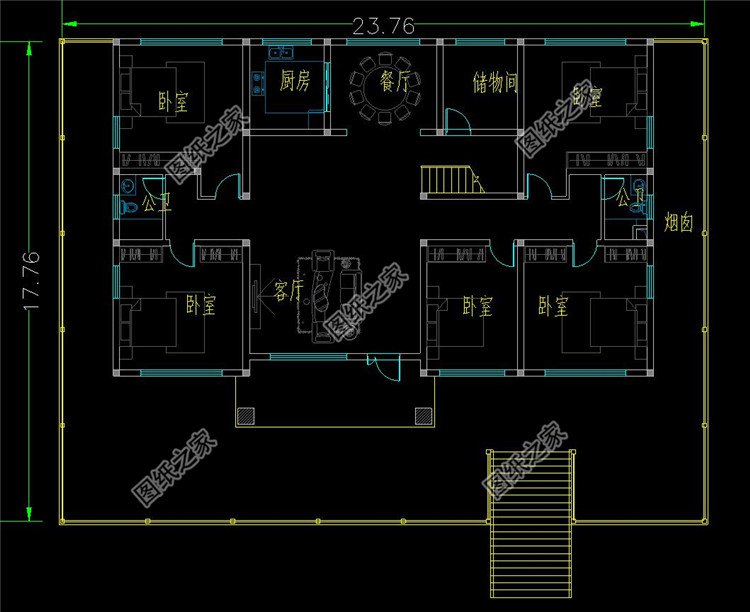 帶架空層別墅設(shè)計(jì)方案布局2