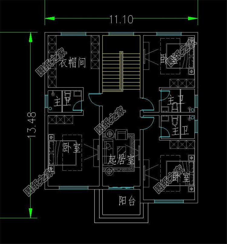 帶架空層別墅設(shè)計方案布局3