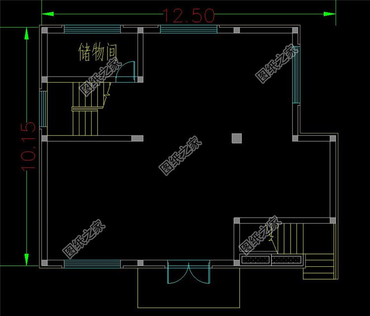 現(xiàn)代風(fēng)格帶架空層別墅設(shè)計圖布局1