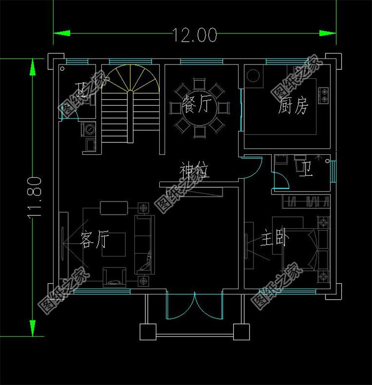 帶架空層三層別墅設(shè)計(jì)圖布局2