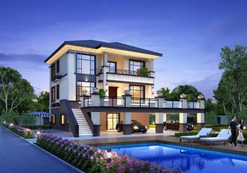 帶架空層的兩層別墅設(shè)計(jì)圖，通透又明亮，建在農(nóng)村絕對有面子