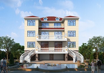 帶架空層的三層別墅設(shè)計圖紙，下面當(dāng)車庫，實用不返潮