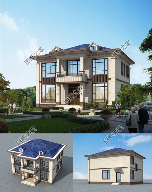 鄉(xiāng)村自建別墅效果圖，戶型方正外觀好看大氣，內(nèi)部布局更合理