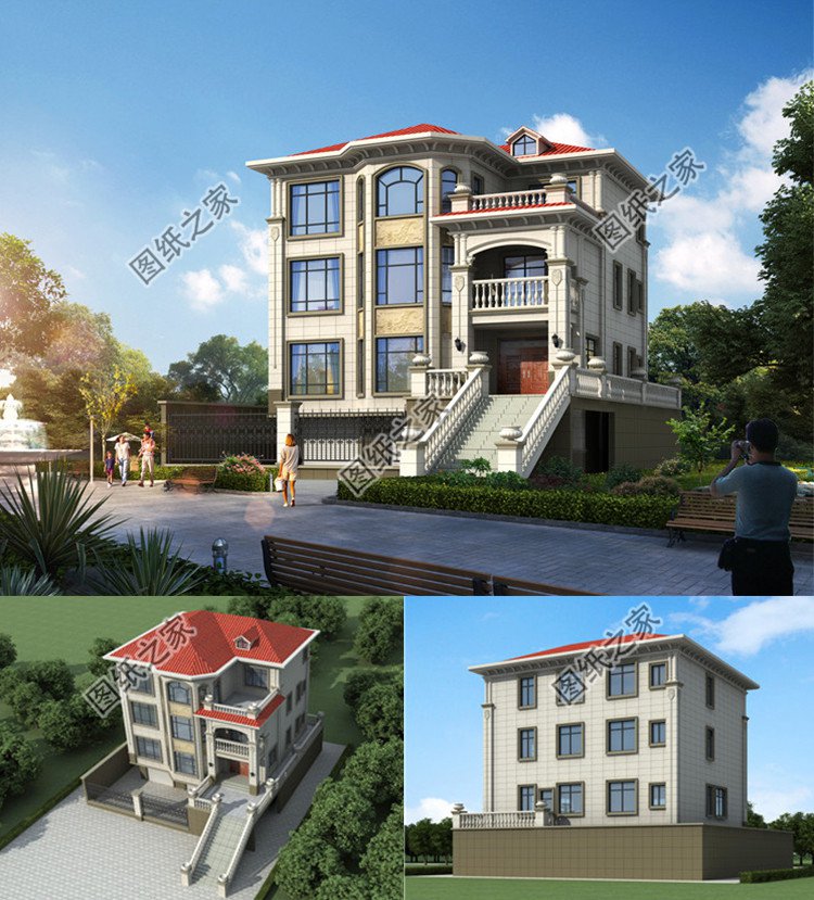 超氣派的三層別墅設(shè)計(jì)圖效果圖