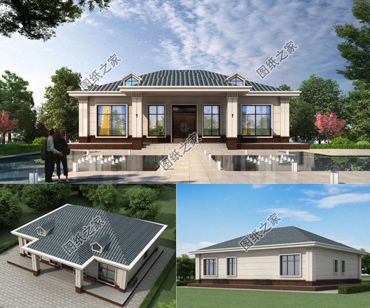 簡(jiǎn)約時(shí)尚一層小平房設(shè)計(jì)圖效果圖