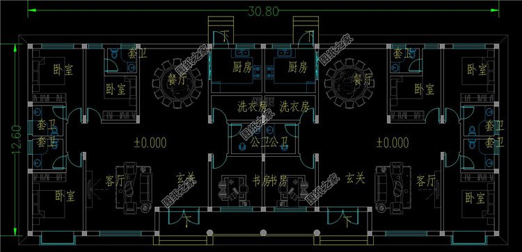 實(shí)用一層小別墅設(shè)計(jì)圖一層