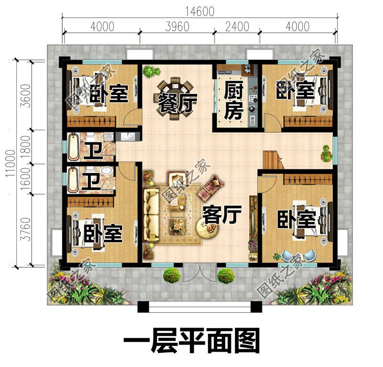 簡(jiǎn)約時(shí)尚一層小平房設(shè)計(jì)圖