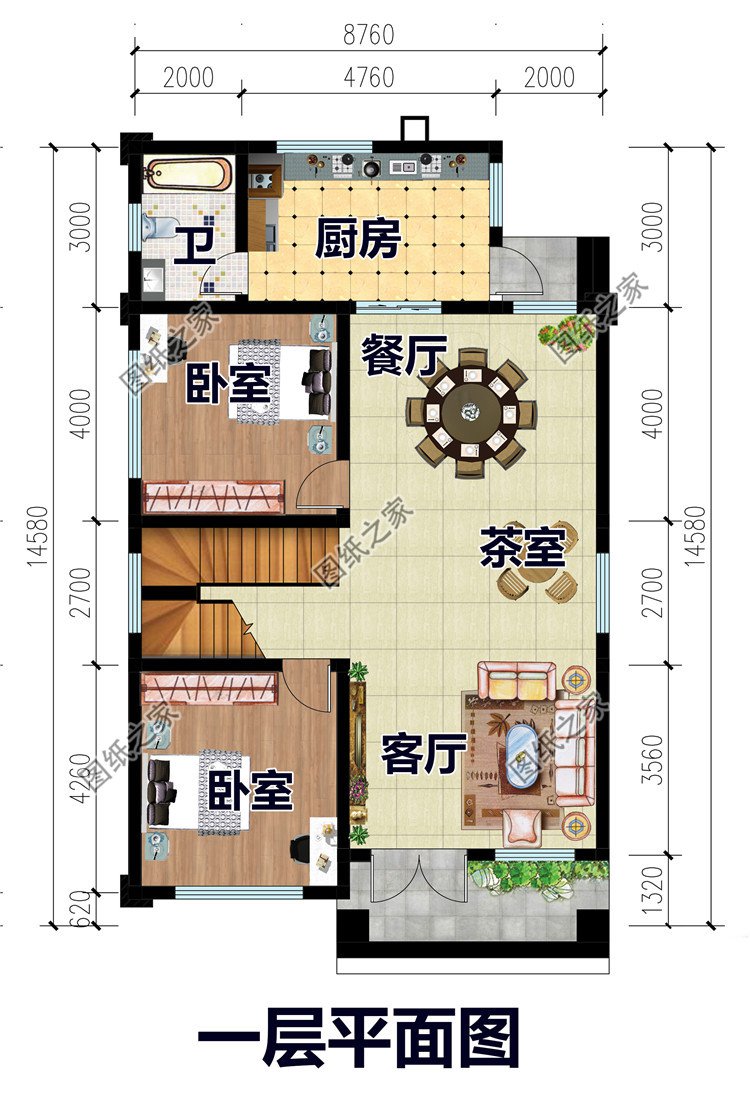 兩開間自建別墅設(shè)計圖