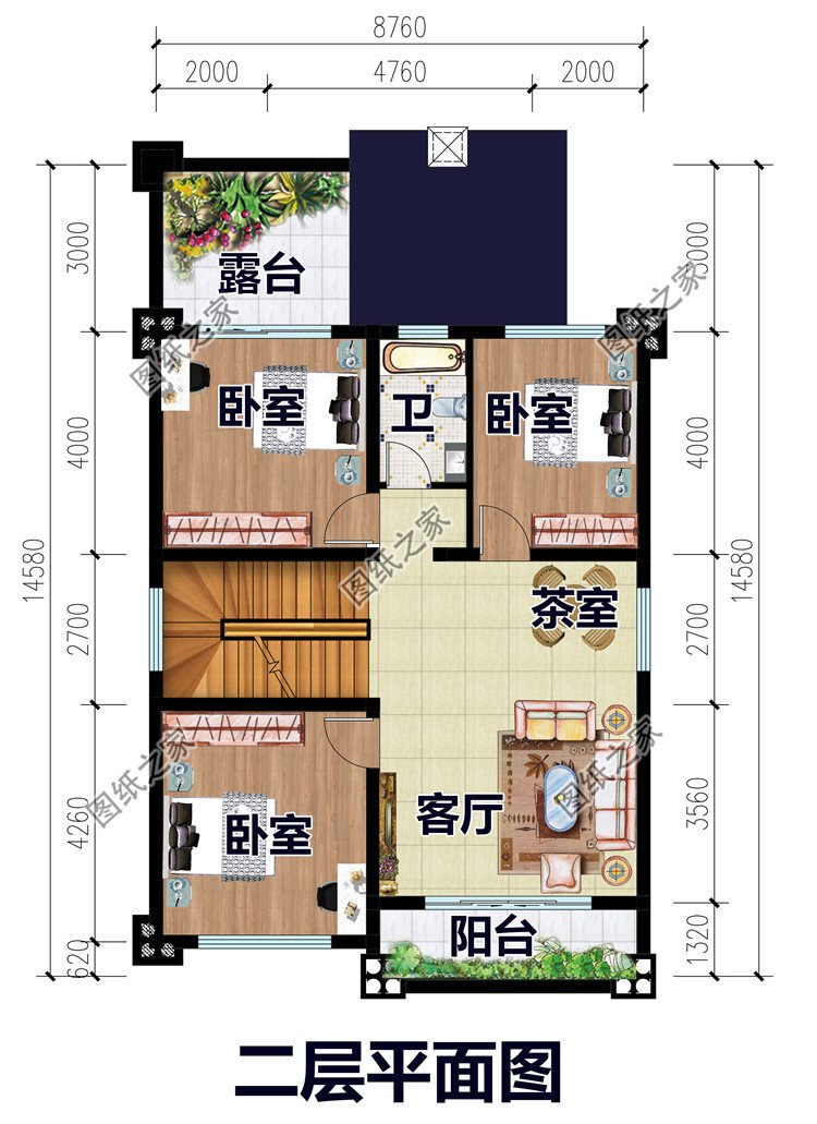 兩開間自建別墅設(shè)計圖