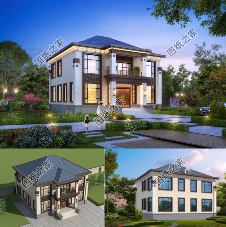 二層農(nóng)村別墅設(shè)計(jì)圖效果圖