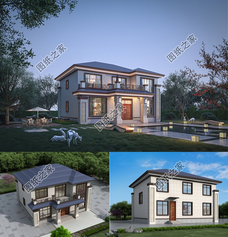 13×12米二層別墅設(shè)計圖效果圖