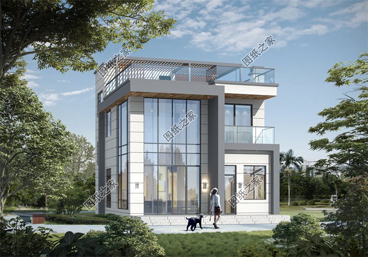 現(xiàn)代風(fēng)二層別墅效果圖設(shè)計(jì)案例