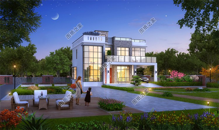 現(xiàn)代風(fēng)二層別墅效果圖設(shè)計(jì)案例