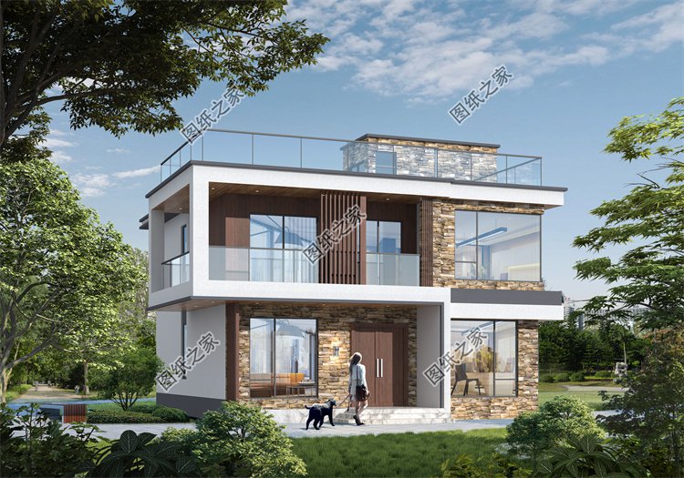 現(xiàn)代風(fēng)二層別墅效果圖設(shè)計(jì)案例