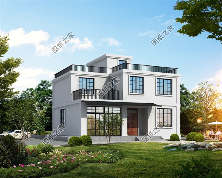 現(xiàn)代風(fēng)二層別墅效果圖設(shè)計(jì)案例