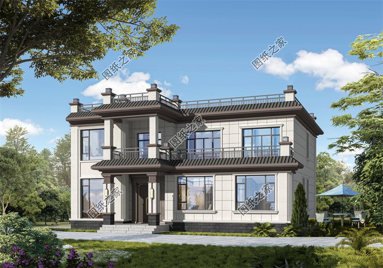 現(xiàn)代風(fēng)二層別墅效果圖設(shè)計(jì)案例