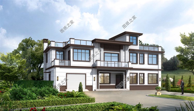 現(xiàn)代風(fēng)二層別墅效果圖設(shè)計(jì)案例