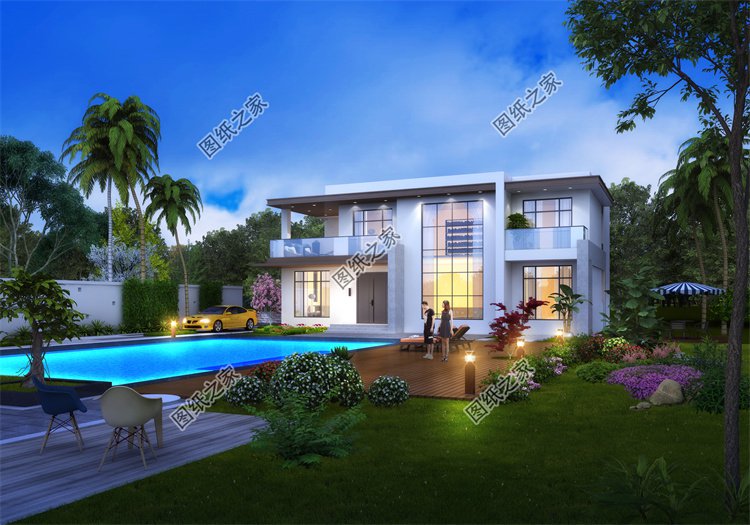 現(xiàn)代風(fēng)二層別墅效果圖設(shè)計(jì)案例