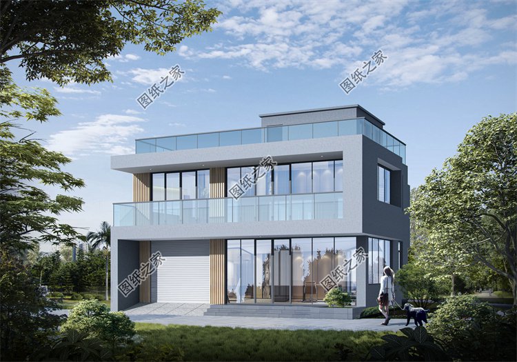 現(xiàn)代風(fēng)二層別墅效果圖設(shè)計(jì)案例