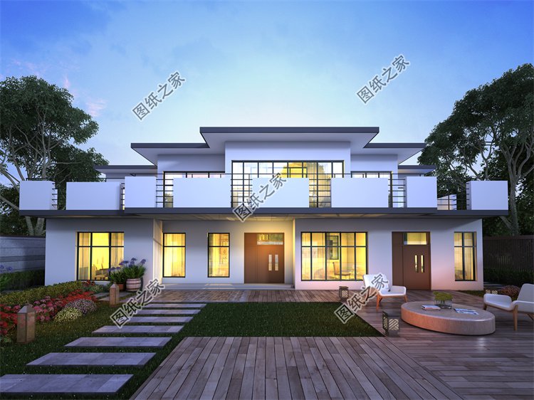 現(xiàn)代風(fēng)二層別墅效果圖設(shè)計(jì)案例