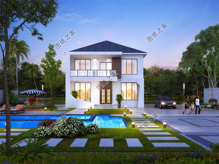 現(xiàn)代風(fēng)二層別墅效果圖設(shè)計(jì)案例