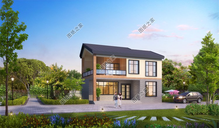 現(xiàn)代風(fēng)二層別墅效果圖設(shè)計(jì)案例