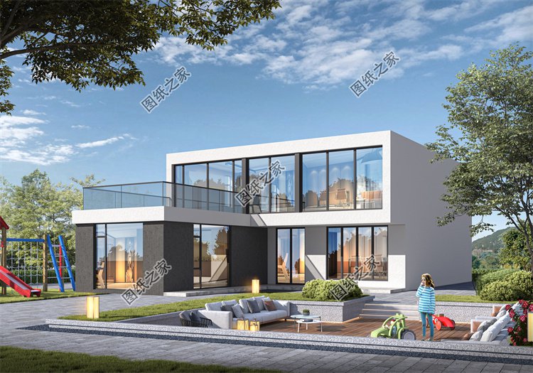 現(xiàn)代風(fēng)二層別墅效果圖設(shè)計(jì)案例