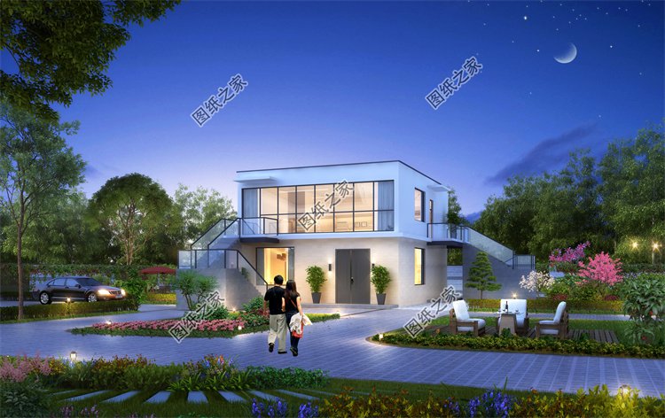 現(xiàn)代風(fēng)二層別墅效果圖設(shè)計(jì)案例