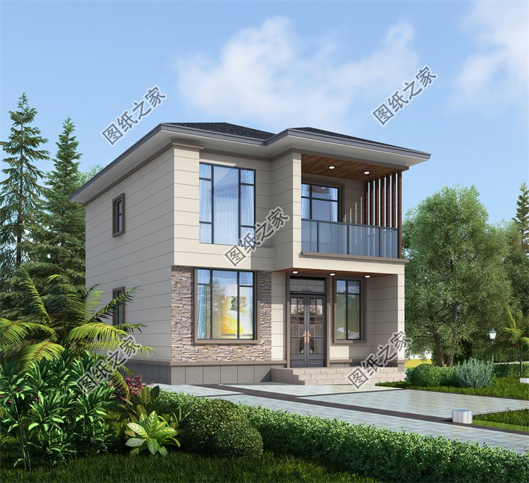 現(xiàn)代風(fēng)二層別墅效果圖設(shè)計(jì)案例