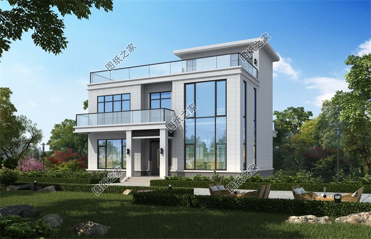 現(xiàn)代風(fēng)二層別墅效果圖設(shè)計(jì)案例