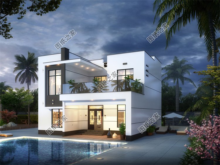 現(xiàn)代風(fēng)二層別墅效果圖設(shè)計(jì)案例