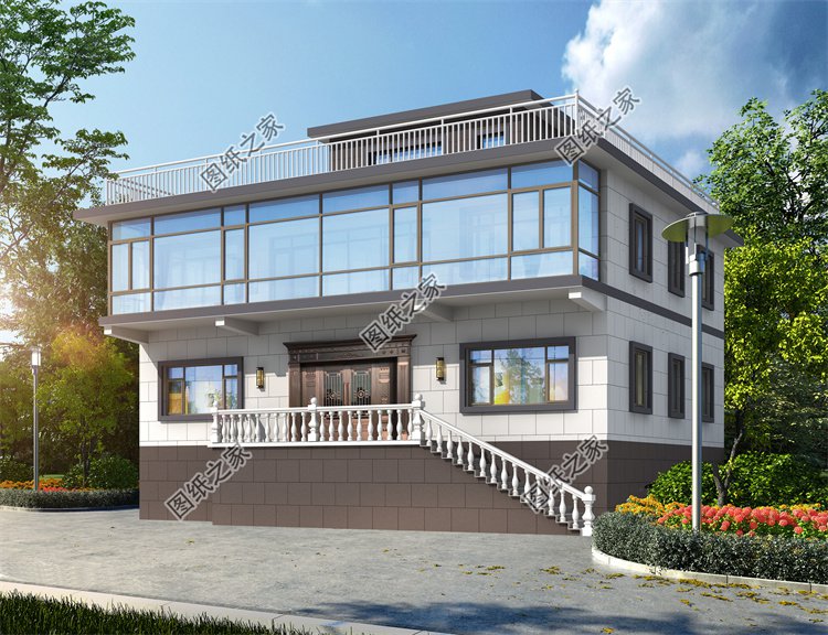 現(xiàn)代風(fēng)二層別墅效果圖設(shè)計(jì)案例