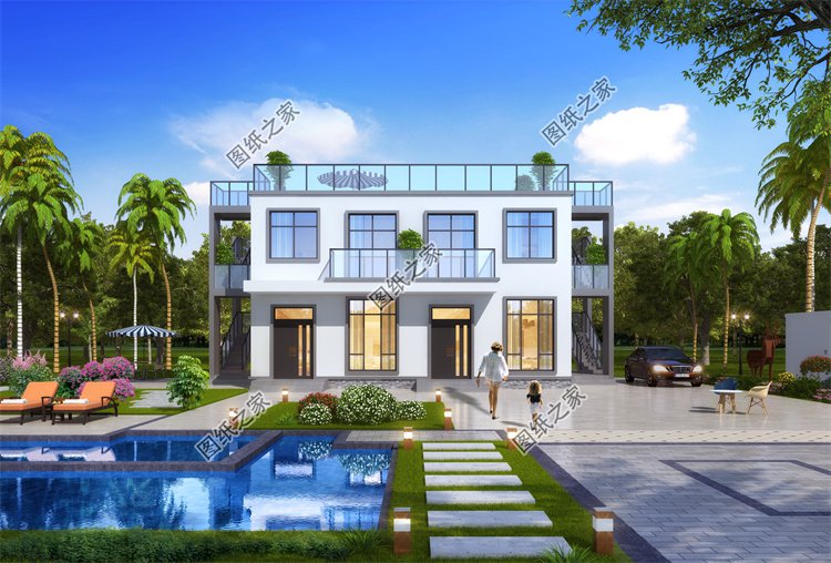 現(xiàn)代風(fēng)二層別墅效果圖設(shè)計(jì)案例